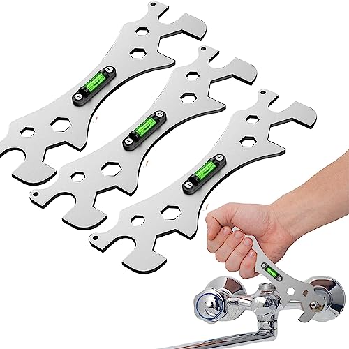 Duschschlüssel Werkzeug-Multifunktional Steckbarer Montage Werkzeug Schlüsse, spezielle selbstnivellierende gebogene Winkelschlüssel, Badezimmer-Reparaturschlüssel für 8mm-30mm Sechskantschrauben (1) von yuyuanDO