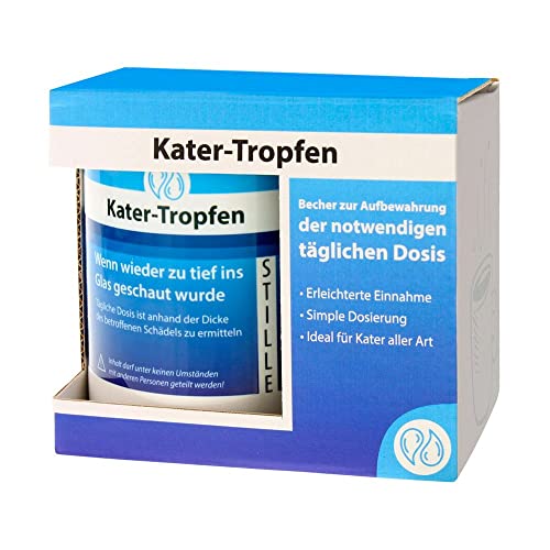 yvolve - Kater-Tropfen - Tasse aus Keramik mit lustigem Spruch rundum bedruckt mit Verpackung - Spülmaschinenfest von yvolve