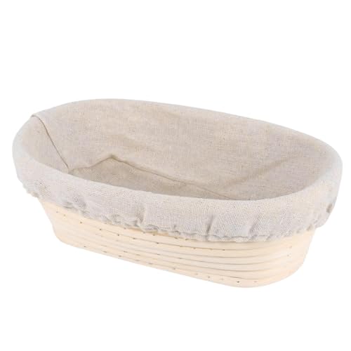 Gärkorb Zum Brotbacken, Gärkörbchen Für Brot, Ovaler Gärkörbe Für Brot Für Sauerteig, Rattan-Brotgärkorb Mit Liner, Für Sauerteig-Anfänger Küchenback-Enthusiasten von yybng