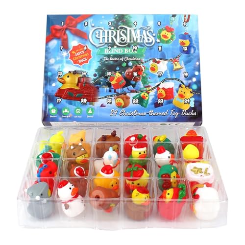 Gummi Ente Adventskalender 2025, 24 Tage Enten Weihnachts Countdown Adventskalender 2025, Für Mädchen Und Jungens, Badespielzeug Für Kinder Gummi Ente Adventskalender 2025, 24 Tage Enten Weihnachts Countdown Adventskalender 2025, Für Mädchen Und Jungens, Badespielzeug Für Kinder von yybng