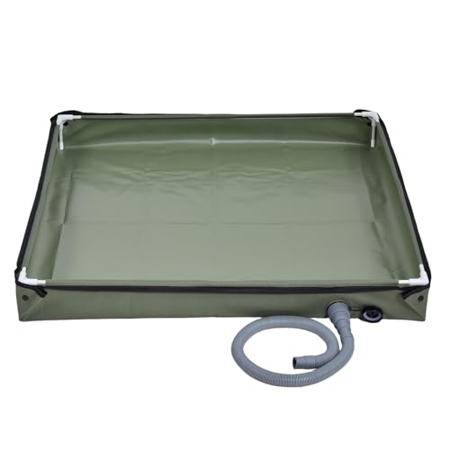 Tragbarer Duschboden Für Camping, Faltbare Duschbasis Tragbares Duschwanne Mit Ablaufschlauch, Mobiles Outdoor Camping Zelt Markise Basis, 80x80x10 cm von yybng