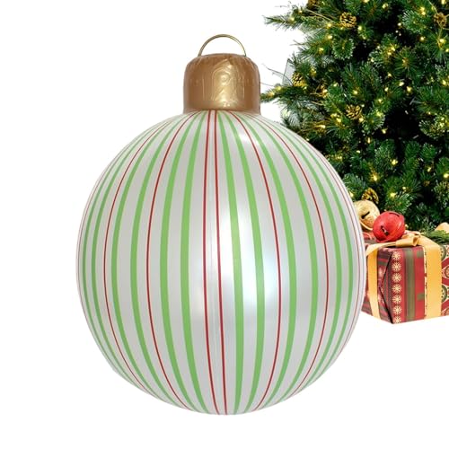 yybng Aufblasbare Weihnachtskugel Deko - Garten Aufblasball Schmuck | PVC Großdekoration Für Halloween Vorgarten Yard Außenbereich Garten Weihnachtsdisplay von yybng