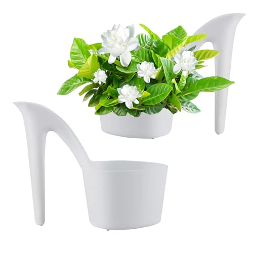 yybng Blumentopf In High-Heel-Form, 2 Stück Klein-er Blumentopf, Kreative Sukkulententöpfe, High Heel Blumenvase Schuhe Form Blumentopf Tischvase Dekovase von yybng