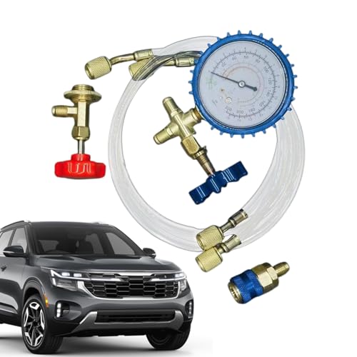 yybng Kfz Klimaanlagen Nachfüllset | Kfz Klimaanlagen Befüllset | Manometer Schlauch Kupplung Set für Auto Haus Gewerbe von yybng