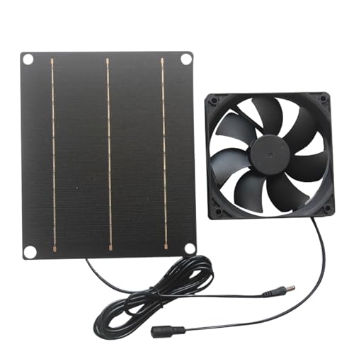 yybng Solarlüfter | 30W Solar Gewächshaus Ventilator - Leiser Wandmontage Lüfter für Hundehütte mit Geruchsentfernung und Luftzirkulation von yybng