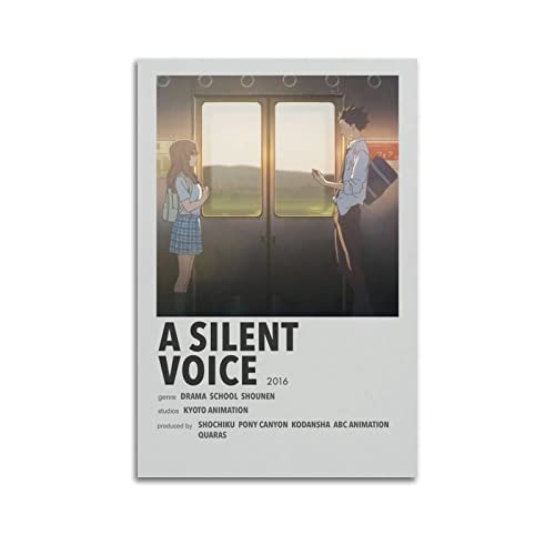 yydds A Silent Voice Anime Poster Leinwand Poster Wandkunst Druck Ästhetische Raumdekoration Zuhause Büro Dekoration 30 x 45 cm Rahmen Stil von yydds