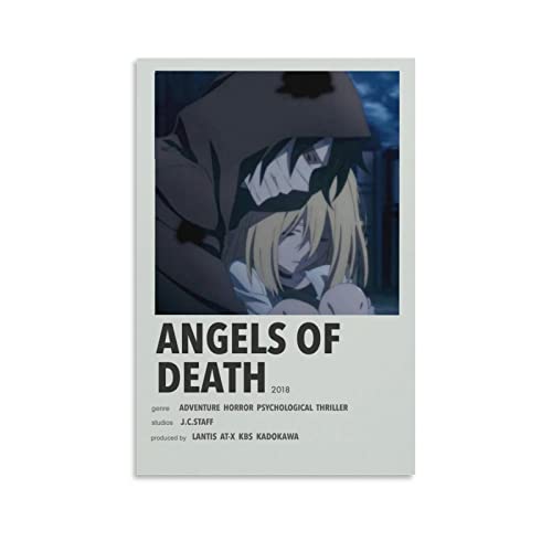 yydds Angels of Death Anime-Poster, Wandkunstdruck, ästhetische Raumdekoration, Malerei, Leinwand, Poster für Zuhause und Büro, 30 x 45 cm von yydds