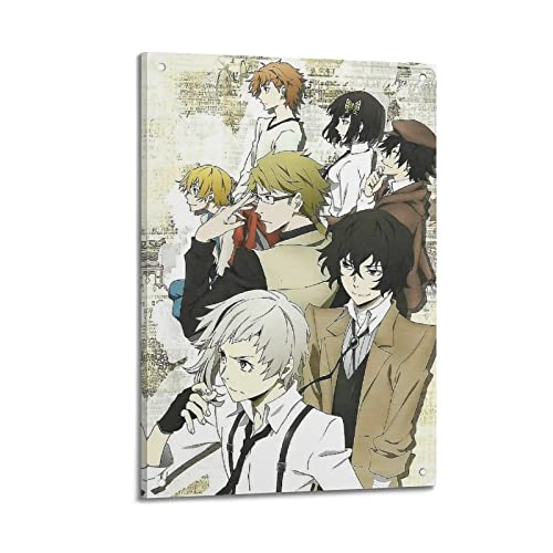 yydds Anime Bungo Stray Dogs Poster Leinwand Poster Wandkunst Druck Ästhetische Raumdekoration Home Office Dekoration 20 x 30 cm Rahmenstil von yydds