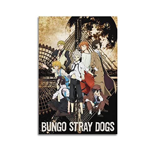 yydds Anime Bungo Stray Dogs Poster Leinwand Poster Wandkunst Druck Ästhetische Raumdekoration Home Office Dekoration 20 x 30 cm ohne Rahmen von yydds