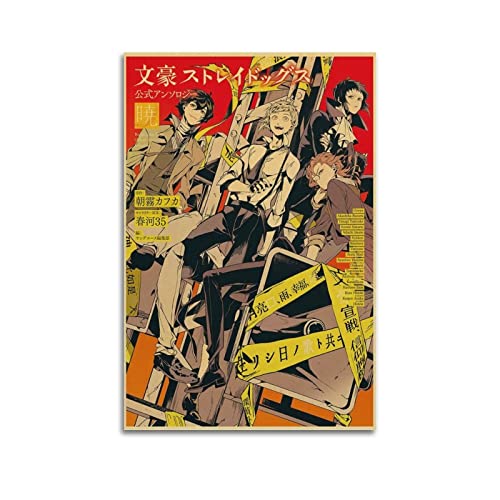 yydds Anime Bungo Stray Dogs Poster Leinwand Poster Wandkunst Druck Ästhetische Raumdekoration Home Office Dekoration 20 x 30 cm ohne Rahmen von yydds