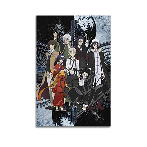 yydds Anime Bungo Stray Dogs Poster Leinwand Poster Wandkunst Druck Ästhetische Raumdekoration Home Office Dekoration 60 x 90 cm ohne Rahmen von yydds