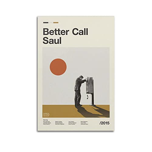 yydds Better Call Saul Legal Drama TV-Serie Leinwand-Poster, Wandkunstdruck, ästhetische Raumdekoration, Poster, Heimbüro, Dekoration, 50 x 75 cm, ohne Rahmen von yydds