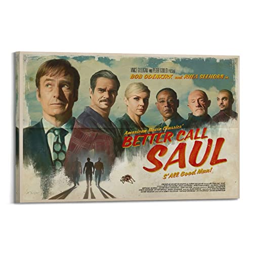 yydds Better Call Saul Legal Drama TV Serie Leinwand Poster Wandkunst Druck Ästhetische Raumdekoration Poster Home Office Dekoration 40 x 60 cm Rahmenstil von yydds