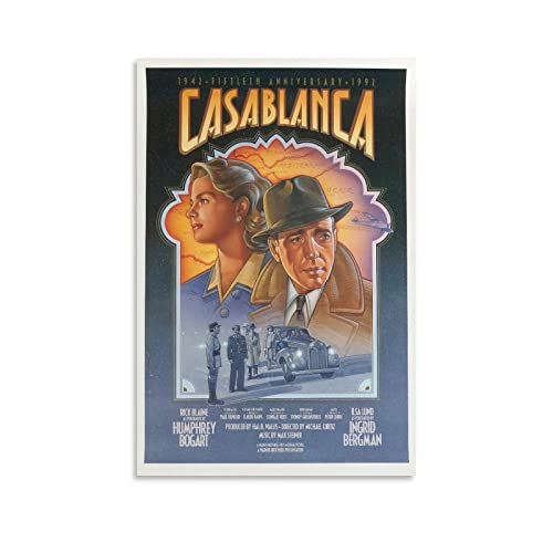 yydds Film Casablanca Leinwandposter Wandkunstdruck Ästhetische Raumdekoration Malerei Poster Home Office Dekoration 50 x 75 cm von yydds