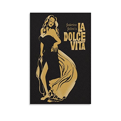 yydds La Dolce Vita 1961 Leinwand-Poster, Wandkunstdruck, ästhetische Raumdekoration, Poster, Heimbüro, Dekoration, 60 x 90 cm von yydds