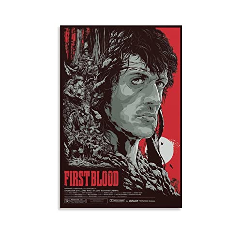 yydds Rambo First Blood Movie Leinwand-Poster, Wandkunstdruck, ästhetische Raumdekoration, Gemälde, Poster, Heimbüro, Dekoration, 30 x 45 cm von yydds