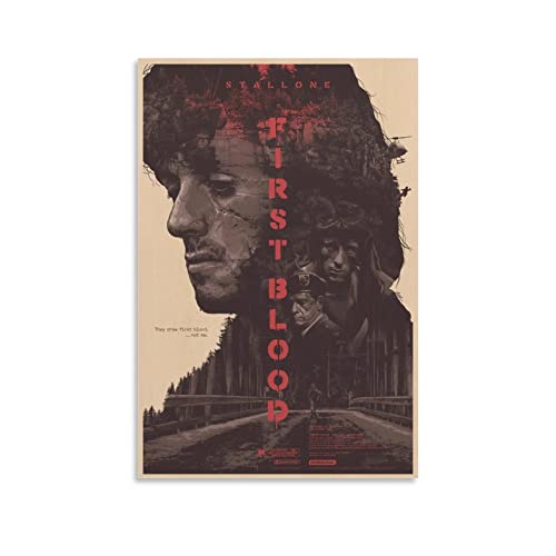 yydds Rambo First Blood Movie Leinwand-Poster, Wandkunstdruck, ästhetische Raumdekoration, Malerei, Poster, Heimbüro, Dekoration, 50 x 75 cm von yydds