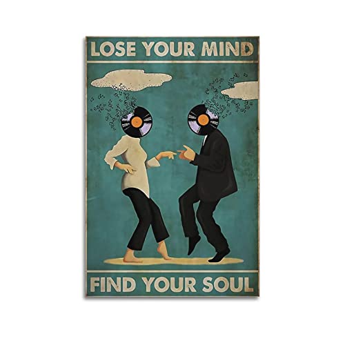 yydds Vintage-Poster "Lose Your Mind Find Your Soul", inspirierendes Poster, Leinwand, Wandkunstdruck, ästhetische Raumdekoration, Heimbüro-Dekoration, 30 x 45 cm, ohne Rahmen yydds Vintage-Poster "Lose Your Mind Find Your Soul", inspirierendes Poster, Leinwand, Wandkunstdruck, ästhetische Raumdekoration, Heimbüro-Dekoration, 30 x 45 cm, ohne Rahmen von yydds