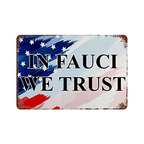 yyone Home Shop Pub Public Rustikales Dekoschild in Fauci We Trust Metall-Blechschild, 20,3 x 30,5 cm yyone Home Shop Pub Public Rustikales Dekoschild in Fauci We Trust Metall-Blechschild, 20,3 x 30,5 cm von yyone