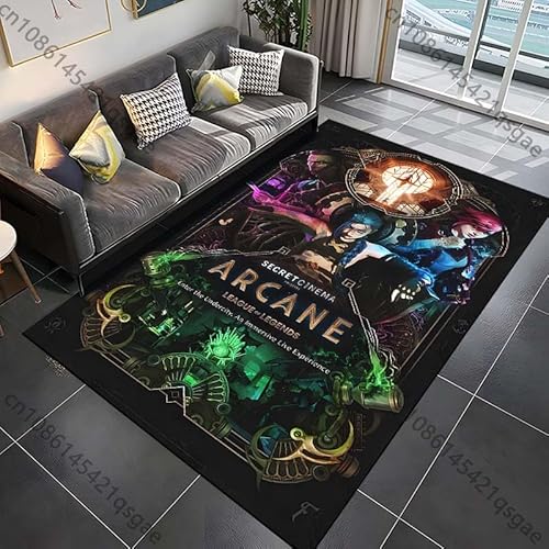 yyxsgdmw A-Arcane Print Gamer Teppich Teppiche Für Schlafzimmer Wohnzimmer Sofa Matte Türmatte Ankleidezimmer Teppiche 17 Stile N1253 80×120Cm von yyxsgdmw
