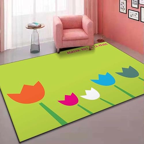 yyxsgdmw Agatha Ruiz-De La-Prada Muster Teppich Teppiche Schlafzimmer Wohnzimmer Badezimmer Matte Kreative Türmatte Bereich Teppich Home Decor Farbe 15 Größe N1350 90×150Cm von yyxsgdmw