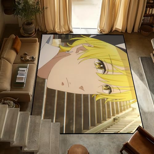 yyxsgdmw Comic Kleiner Teppich Anti-Rutsch Küche Honig Schlafzimmer Handgemachter Anime Manga Tufted Teppich Soda Zitrone Wohnzimmer Eingang Dekoration Q203 160×200Cm von yyxsgdmw