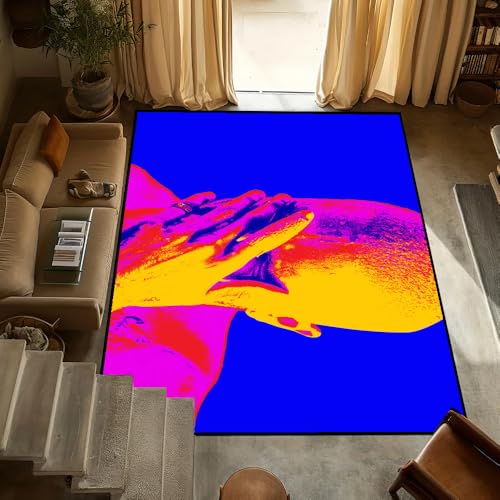 yyxsgdmw F-Frank Türmatte Anti-Rutsch Küche Schlafzimmer Handgemachter Getufteter Sängerteppich Ozean Teppich Wohnzimmer Eingang Dekoration Q222 90×150Cm von yyxsgdmw
