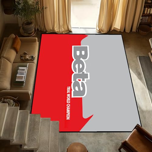yyxsgdmw Kleiner Teppich Anti-Rutsch Cool Küche Schlafzimmer Handgemachter Tufted Teppich Mode Teppich Wohnzimmer B-B-Betas Racing Eingang Dekoration Q390 90×150Cm von yyxsgdmw