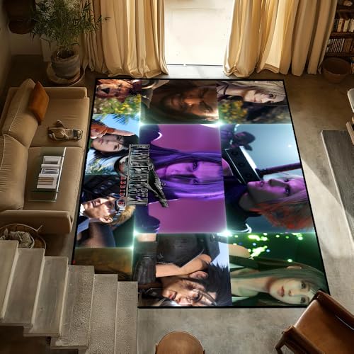 yyxsgdmw Tür F-Final R-Rebirth Matte rutschfeste Küche Schlafzimmer Getuftet Vii Spielteppich Teppich Wohnzimmer F-Fantasy Eingangsdekoration Boden Q6219 50×70Cm von yyxsgdmw