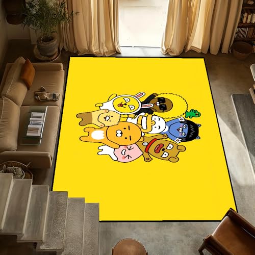 yyxsgdmw Türmatte Anti-Rutsch Küche Cartoon Schlafzimmer Freunde K-Kakao Handgemachter Getufteter Süßer Teppich Teppich Wohnzimmer Eingang Dekoration Q274 140×200Cm von yyxsgdmw