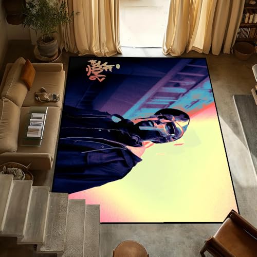 yyxsgdmw Türmatte Anti-Rutsch Küche Schlafzimmer Handgemachter Rapper M-Mf Sänger Tufted Teppich Teppich Doom Wohnzimmer Eingang Dekoration Q4370 40×60Cm von yyxsgdmw