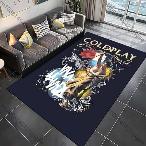 yyxsgdmw Verschiedene Größen C-Cold Play Muster Teppich Teppiche Für Schlafzimmer Wohnzimmer Sofa Matte Musikzimmer Türmatte Ankleidezimmer Teppiche Für Geschenke N1038 90×150Cm von yyxsgdmw