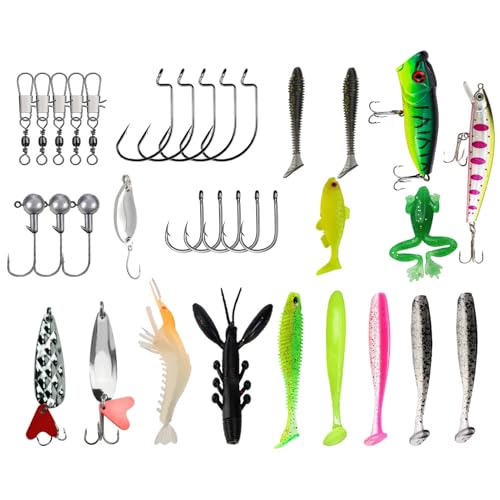 Angeln Countdown Kalender - Realistischer 24-Tage Weihnachts-Countdown-Kalender mit Angelködern und Angelzubehör | Festliches Köder-Set für Vatertag, Hobbyangeln, Weihnachtszeit und Angeln Countdown Kalender - Realistischer 24-Tage Weihnachts-Countdown-Kalender mit Angelködern und Angelzubehör | Festliches Köder-Set für Vatertag, Hobbyangeln, Weihnachtszeit und von yztju