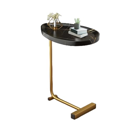 C-förmiger Beistelltisch,C-förmiger Couchtisch - End Sofa Kaffee Tee Beistelltisch - C-förmiges Nachttischtablett, fachmännisch aus TV-Tabletttisch, rustikaler Snack-Teetisch mit Metallrahmen für das C-förmiger Beistelltisch,C-förmiger Couchtisch - End Sofa Kaffee Tee Beistelltisch - C-förmiges Nachttischtablett, fachmännisch aus TV-Tabletttisch, rustikaler Snack-Teetisch mit Metallrahmen für das von yztju