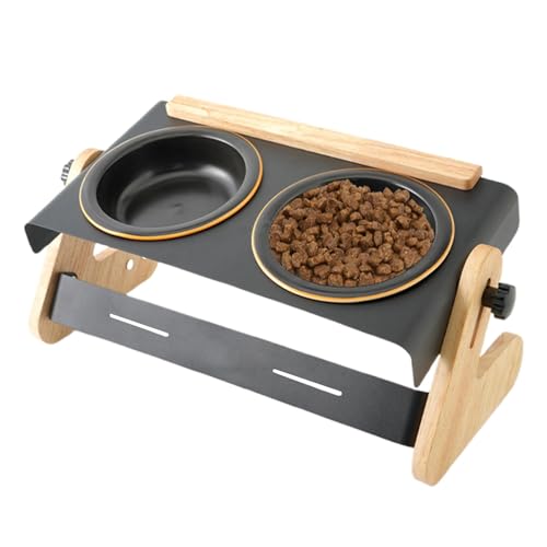 Erhöhte Hundenäpfe, erhöhter Camping-Hundenapf – 4 verstellbare Höhen, erhöhter Hundenapf, Camping, langsames Fressen für Hunde von yztju