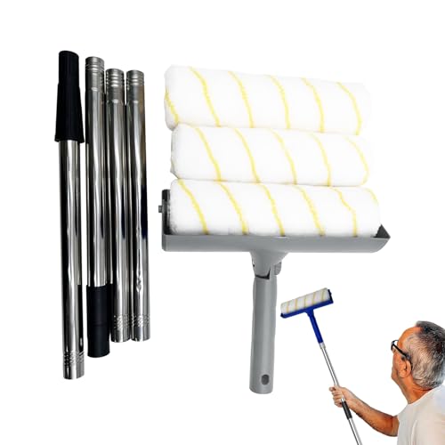 Farbroller Set | Hausmalerrolle Mit Verlängerungsstiel - Praktisches Werkzeug Mit Teleskopstiel Für Wand Decke Raum Renovierung Wohnung Dekoration Heimwerker Kunstprojekte von yztju