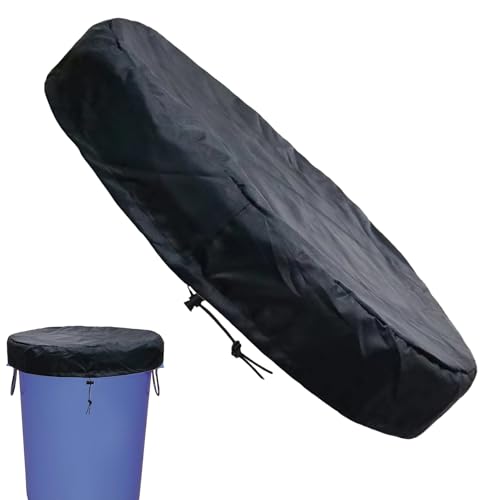 Fassabdeckung Mit Zugband, Wassereimer Deckel Verstellbarem Spannband, Schutzabdeckung Für Garten Terrasse Hof Und Rasen Fassabdeckung Mit Zugband, Wassereimer Deckel Verstellbarem Spannband, Schutzabdeckung Für Garten Terrasse Hof Und Rasen von yztju