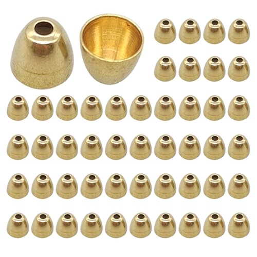 Fliegenbindeperlen-Material – Kegelköpfe Für Binderohr, Geschlitzte Brass-Perlen Für Bindekunst | Sinkende Kegelkopfperlen In 3 Größen Für Angelköderbau Luftschlangen Zubehör Fliegenfischen Vorfach von yztju