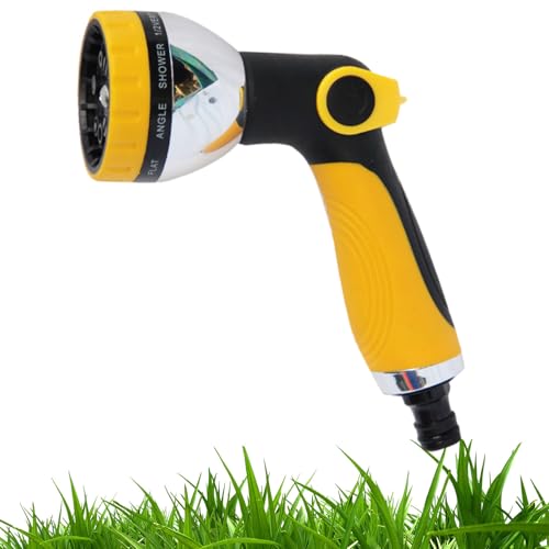 Gartenschlauchsprüher – Handdüse mit 10 Mustern, mit Daumensteuerung, Hochdruck-Bewässerungswerkzeug, verstellbarer Gartenschlauchkopfaufsatz für Pflanzen, Rasen, Waschen von Autos oder Gartenschlauchsprüher – Handdüse mit 10 Mustern, mit Daumensteuerung, Hochdruck-Bewässerungswerkzeug, verstellbarer Gartenschlauchkopfaufsatz für Pflanzen, Rasen, Waschen von Autos oder von yztju