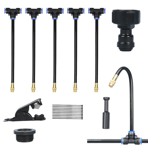 Gartensprinklersystem | 360 Grad biegbares automatisches Tropfsystem, unterirdischer Sprinkler für Gewächshaus, Balkon, Rasen von yztju
