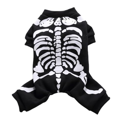 Halloween Hundekostüm-Skelett-Outfit für Hunde, Glow Bone Dress-up-Kleidung | Kostüm für kleine mittelgroße große Hunde, Trick- oder Behandlungsfeierkleidung, süße gruselige Welpen -Cosplay - von yztju