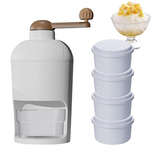 Ice Crusher - Tragbare Handkurbel Eisrasierer Maschine, Schwerlast Manuelles Design | Home Maker mit Edelstahl für Party Making Snowcones Cream und Cocktails, Smoothies von yztju