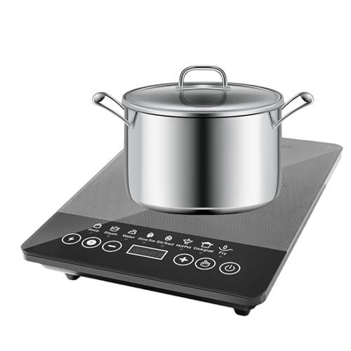 Induktionskochfeld - Tragbares 110V-220V Induktionskochplatte,Küchengerät Kochen Arbeitsplatte Innenbereich Außenbereich Camping Reise Büro Haushalt von yztju