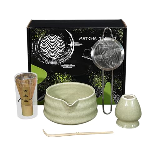 Japanisches Tee-Set – Keramik-Matcha-Set, Matcha-Schneebesen, Schaufel-Set, Matcha-Schneebesen-Halter, professionelles Matcha-Schneebesen-Set, perfektes Set zur Zubereitung traditioneller Japanisches Tee-Set – Keramik-Matcha-Set, Matcha-Schneebesen, Schaufel-Set, Matcha-Schneebesen-Halter, professionelles Matcha-Schneebesen-Set, perfektes Set zur Zubereitung traditioneller von yztju