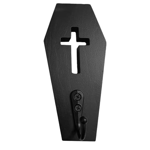 Sarghaken - Gotischer Holzhalter, gruseliger Wandregal, Organisator im Horrorstil, Halloween Decorative Hanger | Aufbewahrung für Keys Handtücher Schmuckzubehör Home Schlafzimmer Eingangsgang nahtlos von yztju