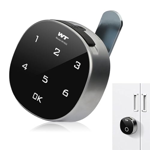 Schlüsselloses Schrankschloss – Zahlenschloss Code, Anti-Diebstahl-Sicherheitsschlösser, Zinklegierung, Smart-Touch-Tastatur mit aktivierter sensibler Berührung, sichere von yztju