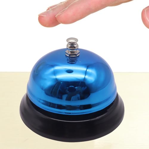 Service Bell-Metal Desk Call Bell, Polierte Chrom-Desktop-Taste, Kompakte Tischglocke, Anti-Rust-Design | Praktisches Accessoire Für Hotels School Offices Restaurants Rezeption Rezeption Nutzung von yztju