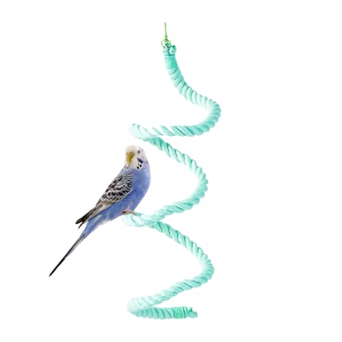 Vogelseilbarsch, Seilstange Für Vogelkäfige - Flexible Papageienkletterseil,Wiederverwendbare Bunte Kauende Kauspielzeug -Maikaw -Baumwollleiter von yztju