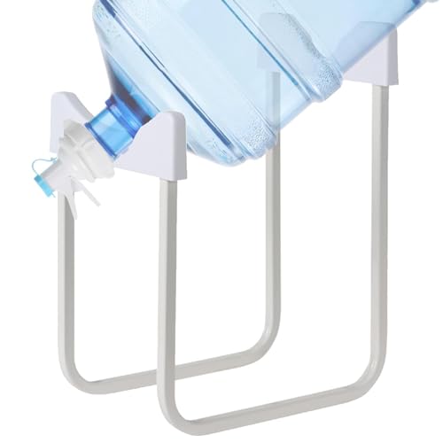 yztju 3-5 Gallonen Wasserflaschenhalter mit Spenderventil | Rutschfester Getränkespenderständer Halter mit Wasserauslauf | Wasserflaschenhalter mit Düse für Krüge mit 55 mm Durchmesser ohne Gewinde von yztju