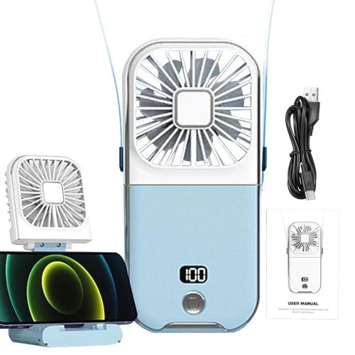 yztju Faltbarer Handheld -Lüfter - USB -wiederaufladbare Reiselüfter mit Nackengurt | Compact Connected Cooling Device für Schreibtisch, Wandern, Camping, Beamte oder Pendeln | Quiett persönlicher L yztju Faltbarer Handheld -Lüfter - USB -wiederaufladbare Reiselüfter mit Nackengurt | Compact Connected Cooling Device für Schreibtisch, Wandern, Camping, Beamte oder Pendeln | Quiett persönlicher L von yztju